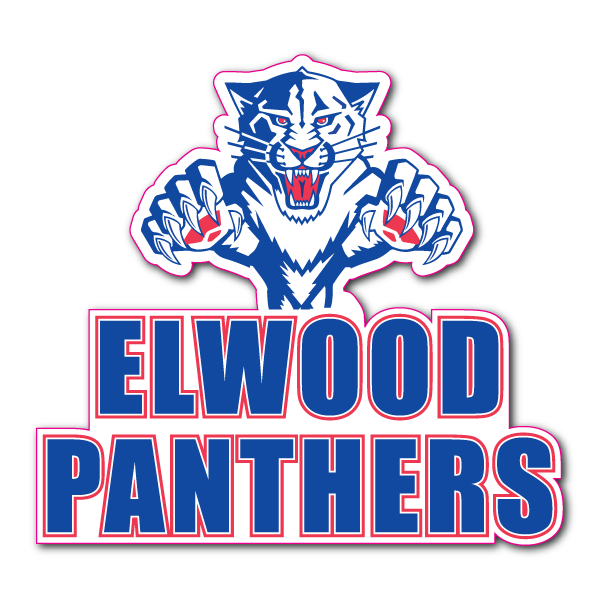 Elwood Panthers die-cut decal