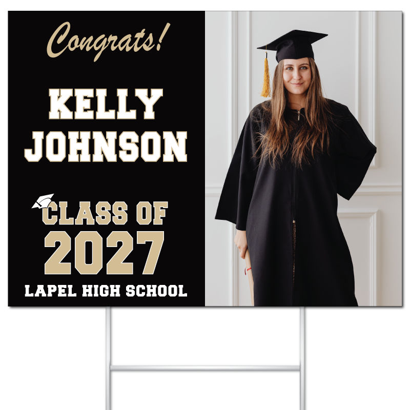 Lapel High School Class of 2027 graduation sign for Kelly Johnson